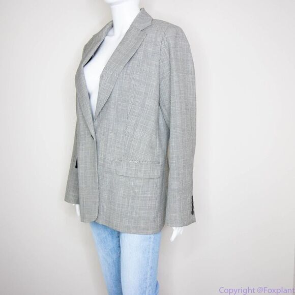 Pendleton women's 100% wool plaid windowpane blazer, size 14 - Picture 9 of 16